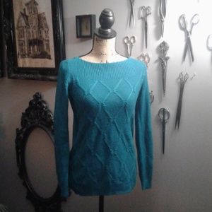 🖤 ultra cozy HANNAH knit pattern teal sweater 🖤